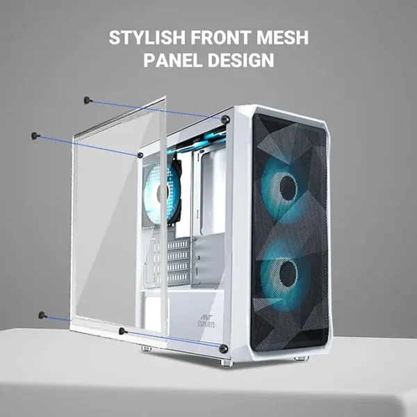 Ant Esports 100 Air Mini M-ATX Computer Case Gaming Cabinet5