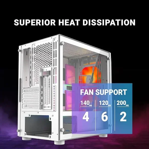 Ant Esports 200 Air Mini M-ATX Computer Case Gaming Cabinet3