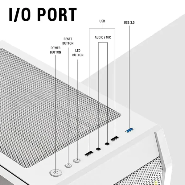 Ant Esports 200 Air Mini M-ATX Computer Case Gaming Cabinet4