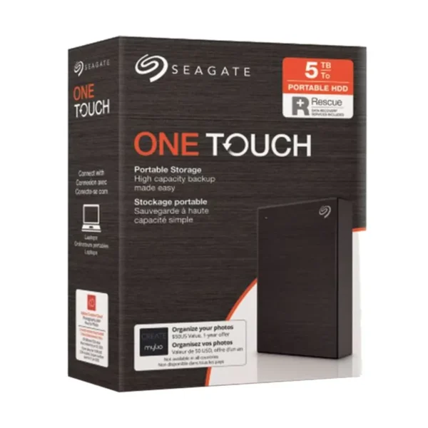 Seagate One Touch 5TB External Hard Drive With Password