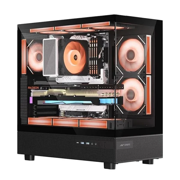 Ant Esports Crystal X6 ARGB (ATX) Gaming Cabinet - Black