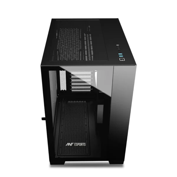 Ant Esports Crystal XL Dual-Chamber Gaming Cabinet-Black3