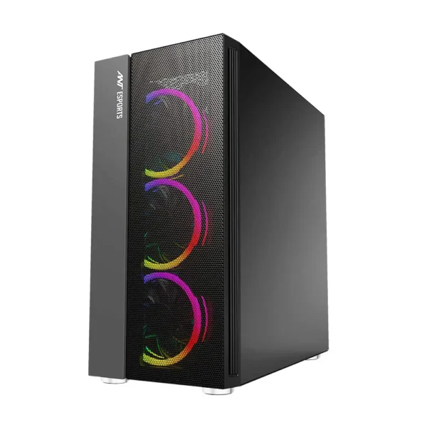 Ant Esports ICE-511MT Auto RGB (ATX) Mid Tower Cabinet-Black2