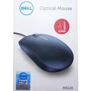 Dell MS116 Wired Optical Mouse,1000DPI,LED Sensor,Plug & Play