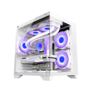 Ant Esports Crystal Z2 ATX Gaming Cabinet-White