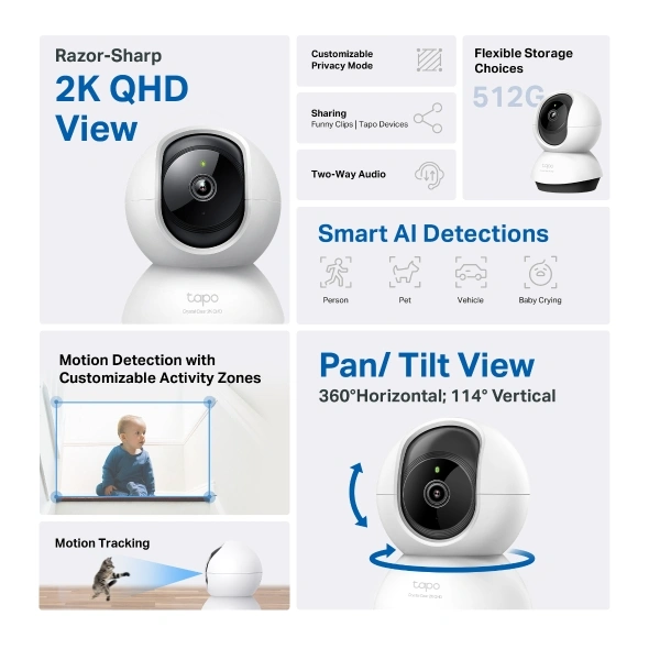 TP-Link Tapo C220 PanTilt AI Home Security Wi-Fi Camera1