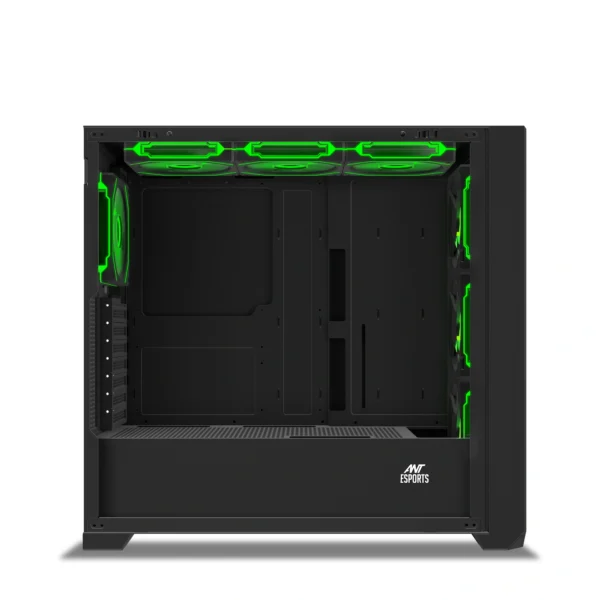 Ant Esports 621 C3 ATX Computer CaseGaming Cabinet - Black (6)