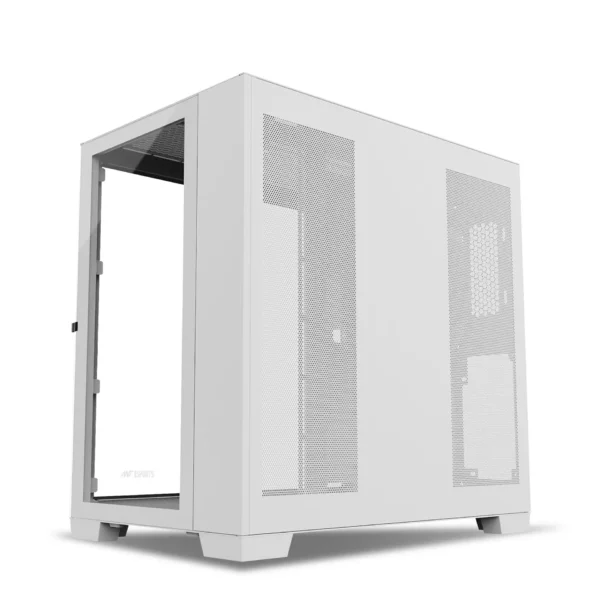 Ant Esports Crystal XL Dual-Chamber Gaming Cabinet - White (4)