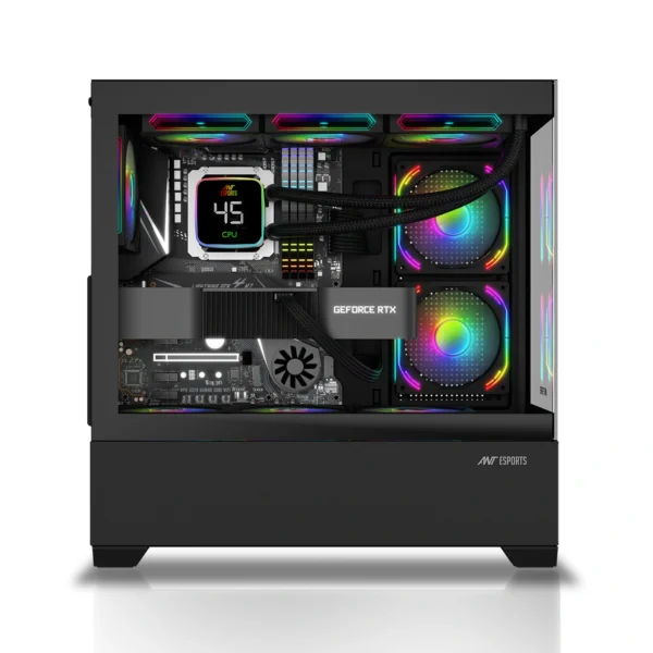 Ant Esports Crystal Z3 Mid-Tower Gaming Cabinet-Black (16)