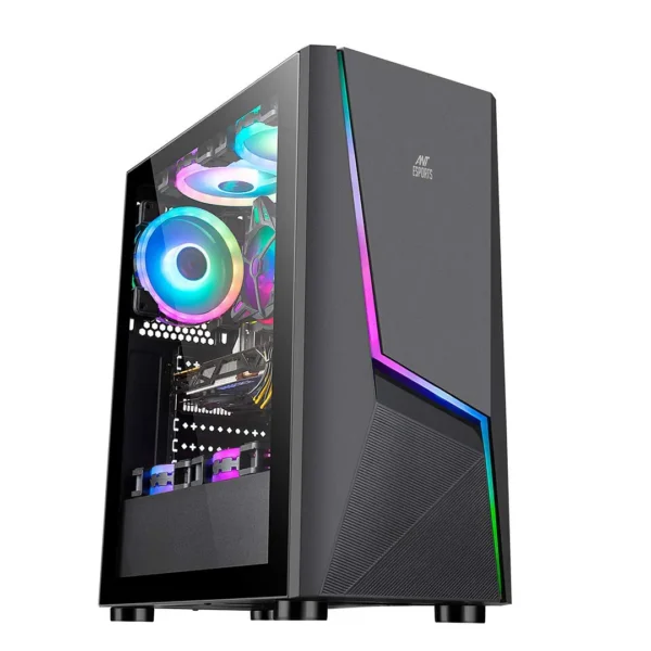 Ant Esports ICE-130AG Mid Tower Gaming Cabinet - Black (4)