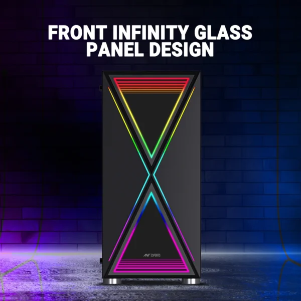 Ant Esports Infinity X ARGB Mid-Tower Gaming Cabinet-Black (8)