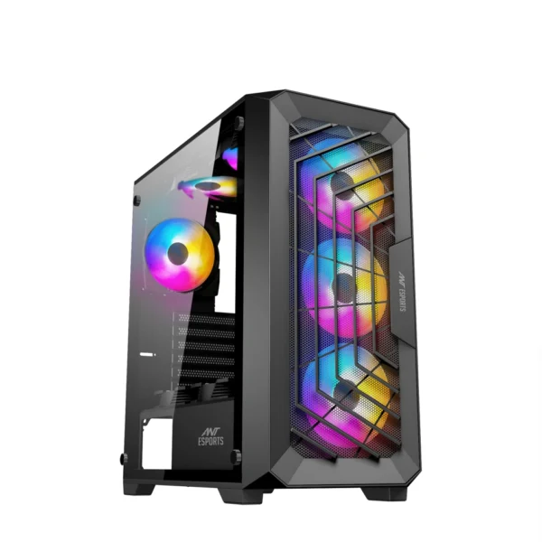 Ant Esports SX5 ARGB Mid-Tower Gaming Cabinet - Black (4)