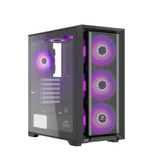 Ant Esports SX7 ARGB Mid-Tower Gaming Cabinet - Black