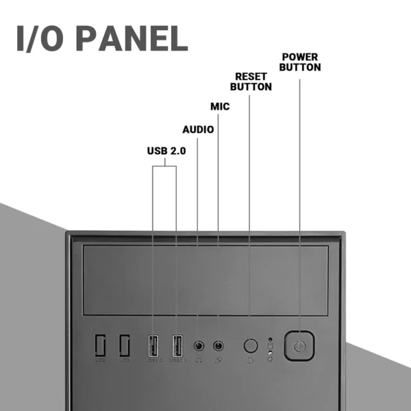 Ant Esports Si25 (ATX) Mid Tower Cabinet - Black (6)