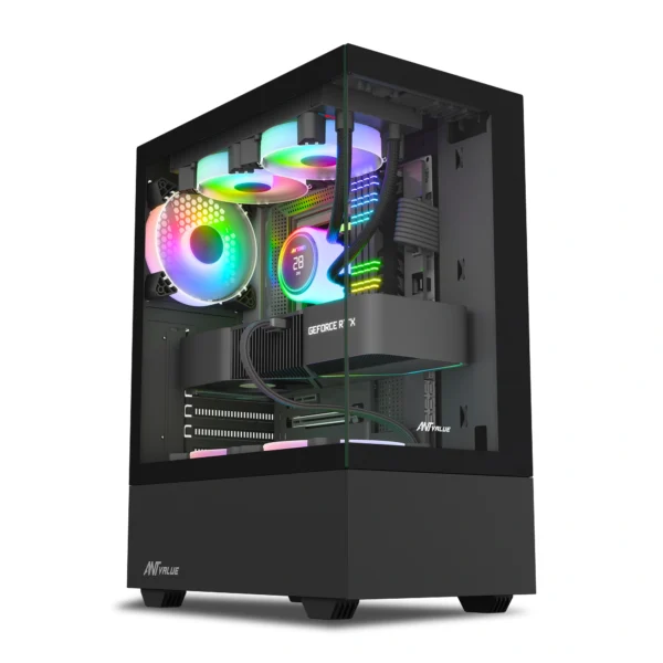 Ant Value CV100 Mid-Tower Computer Gaming Cabinet-Black (2)