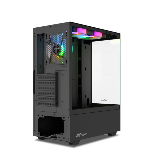 Ant Value CV100 Mid-Tower Computer Gaming Cabinet-Black (5)