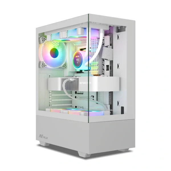 Ant Value CV100 Mid-Tower Computer Gaming Cabinet-White (2)