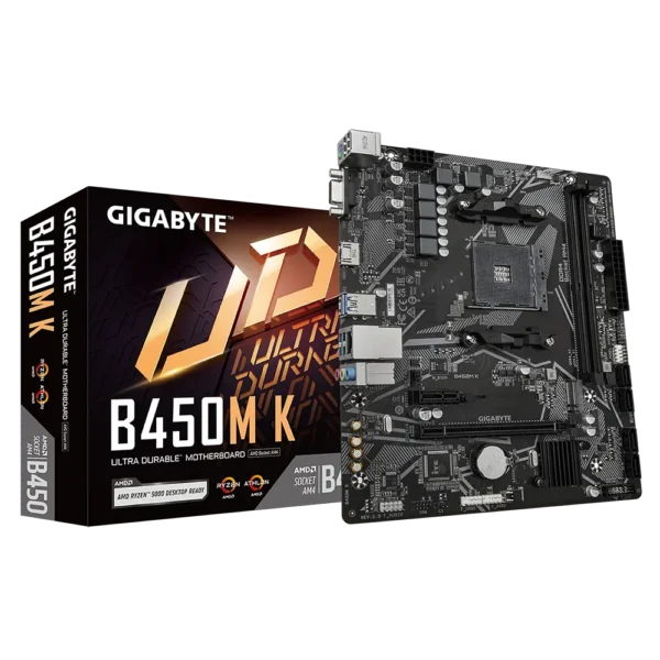 Gigabyte - B450M K (rev. 2.0) Motherboard (Black)