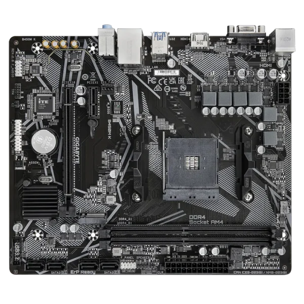 Gigabyte - B450M K (rev. 2.0) Motherboard (Black)3