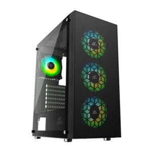 Ant Esports ICE-110 Auto RGB (E-ATX) Mid Tower Cabinet - Black
