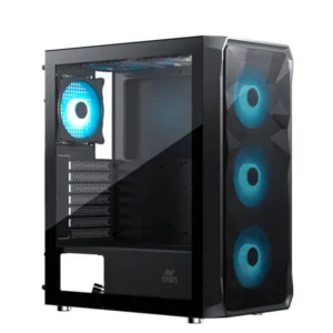 Ant Esports ICE-112 Auto RGB (ATX) Mid Tower Cabinet - Black