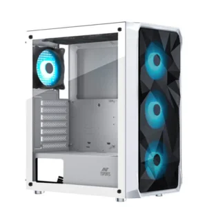 Ant Esports ICE-112 Auto RGB (ATX) Mid Tower Cabinet - White