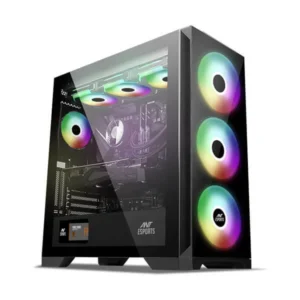 Ant Esports ICE-590TG ARGB (E-ATX) Mid Tower Cabinet - Black