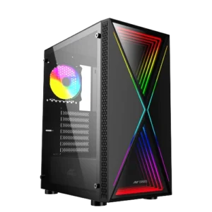 Ant Esports Infinity X ARGB Mid-Tower Gaming Cabinet - Black