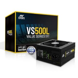 Ant Esports ( VS500L ) Non-Modular High Efficiency Gaming SMPS